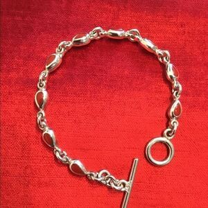 LInk Bracelet 925 Silver Multi Stone chain